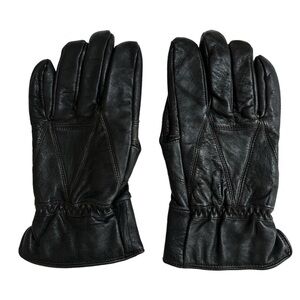 Men's Black Leather Thinsulate Lined Gloves, L/XL